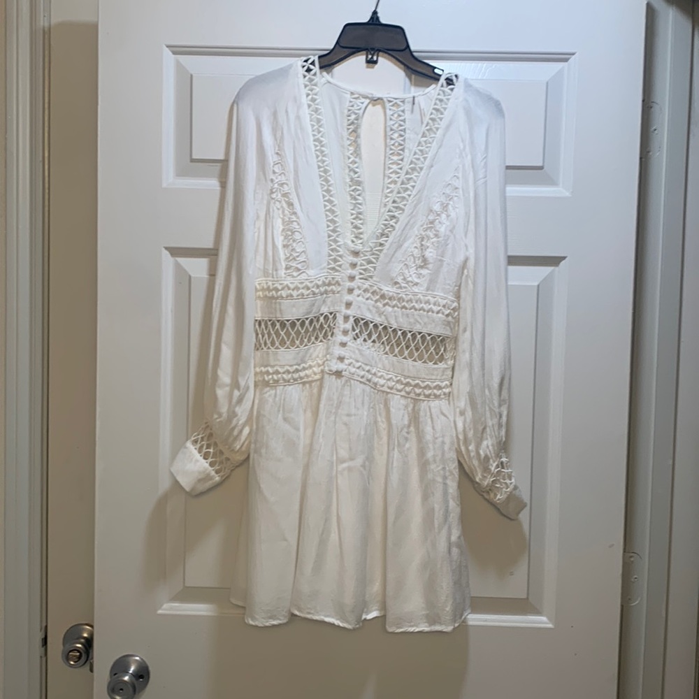 Free People white mini dress